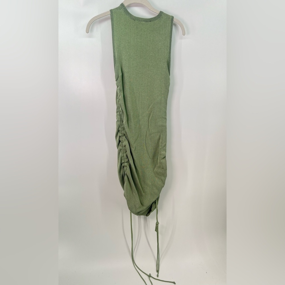 Lioness Sage Green Military Minds Ruched Sleeveless Mini Dress M Medium - Picture 8 of 11